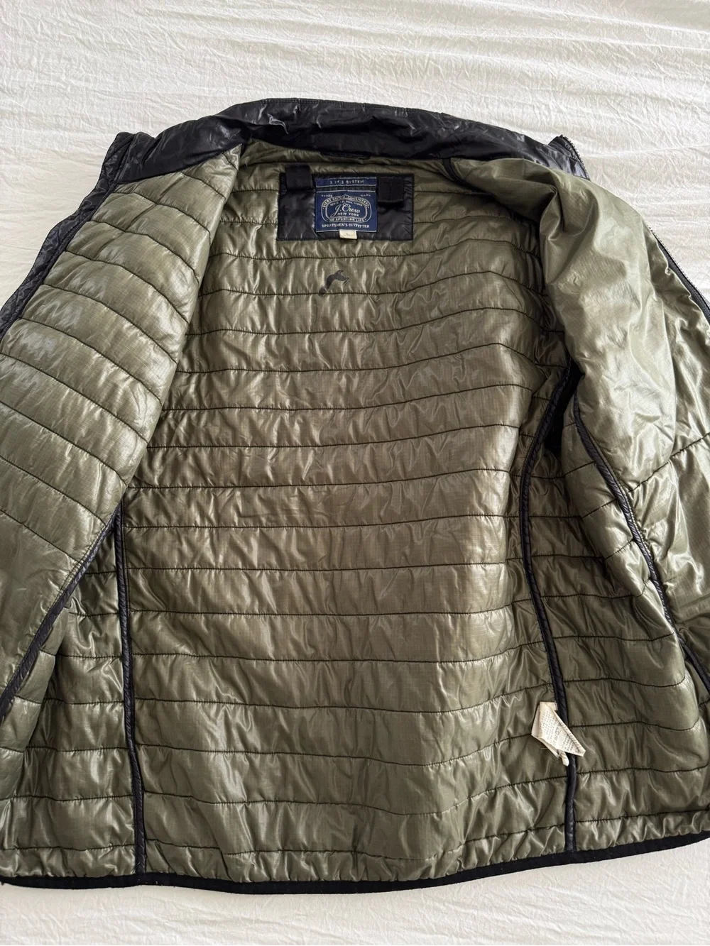 Vintage J.Crew 3-in-1 System Quilted Puffer Jacket Black Mens L